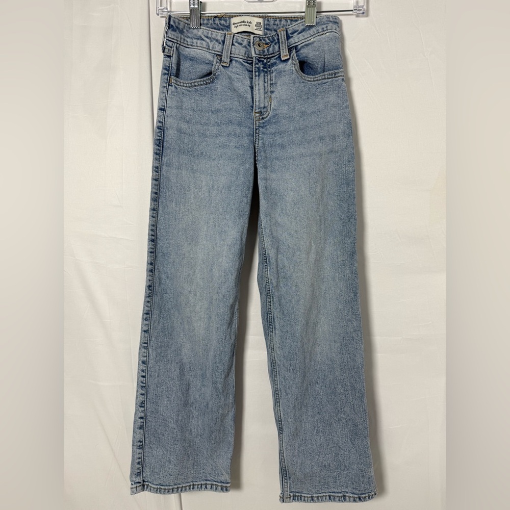 Abercrombie Kids Denim High Waisted Straight Leg Jeans